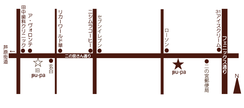 pu-pa 福井市二の宮2丁目29-22 周辺地図